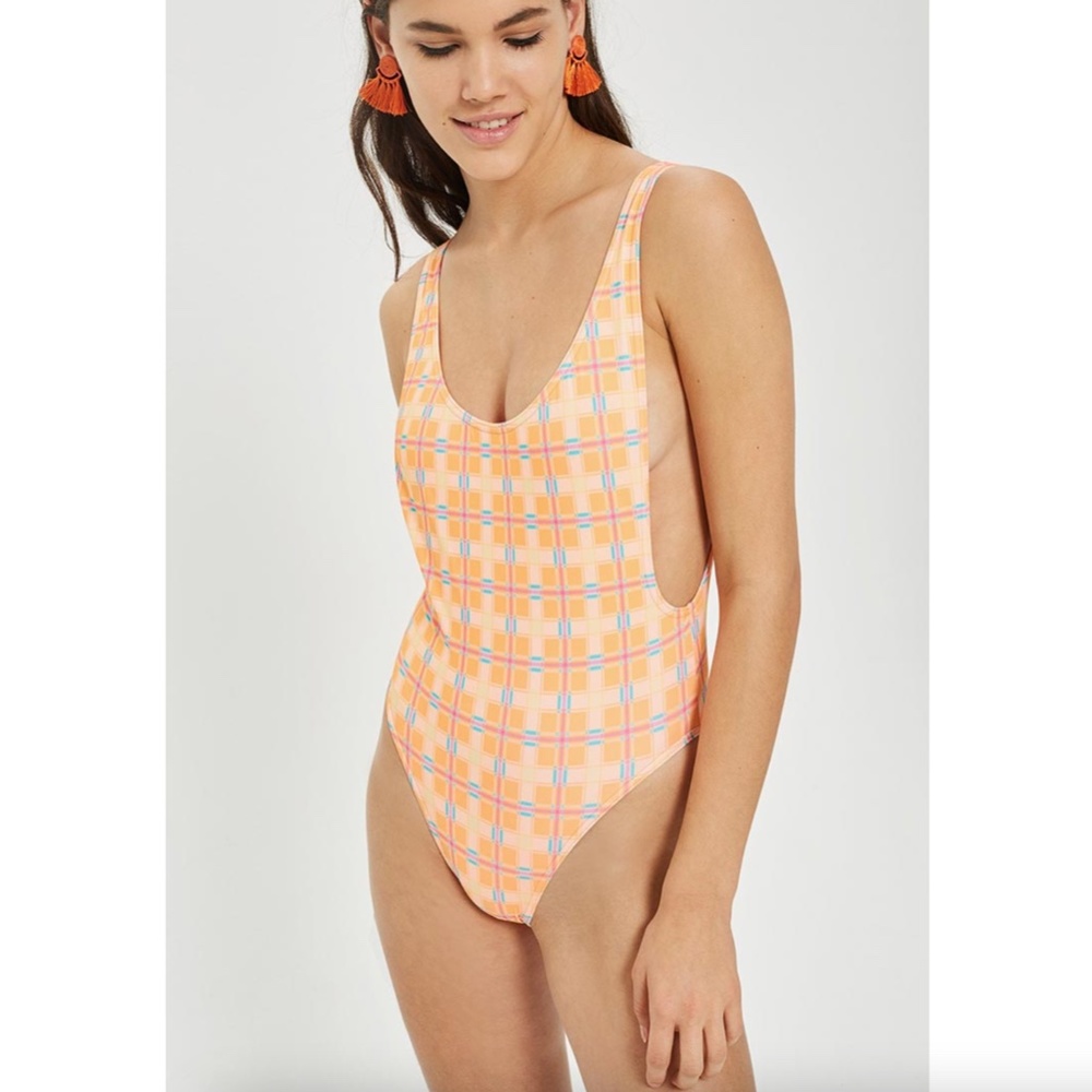 Topshop Back Plunge One Piece Closed Swimsuit NWOT
